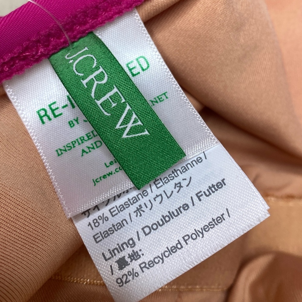 J.Crew Pink Bow Tie One Shoulder One Piece Swimsuit‎ brand new plus size 18 2x - Picture 4 of 7